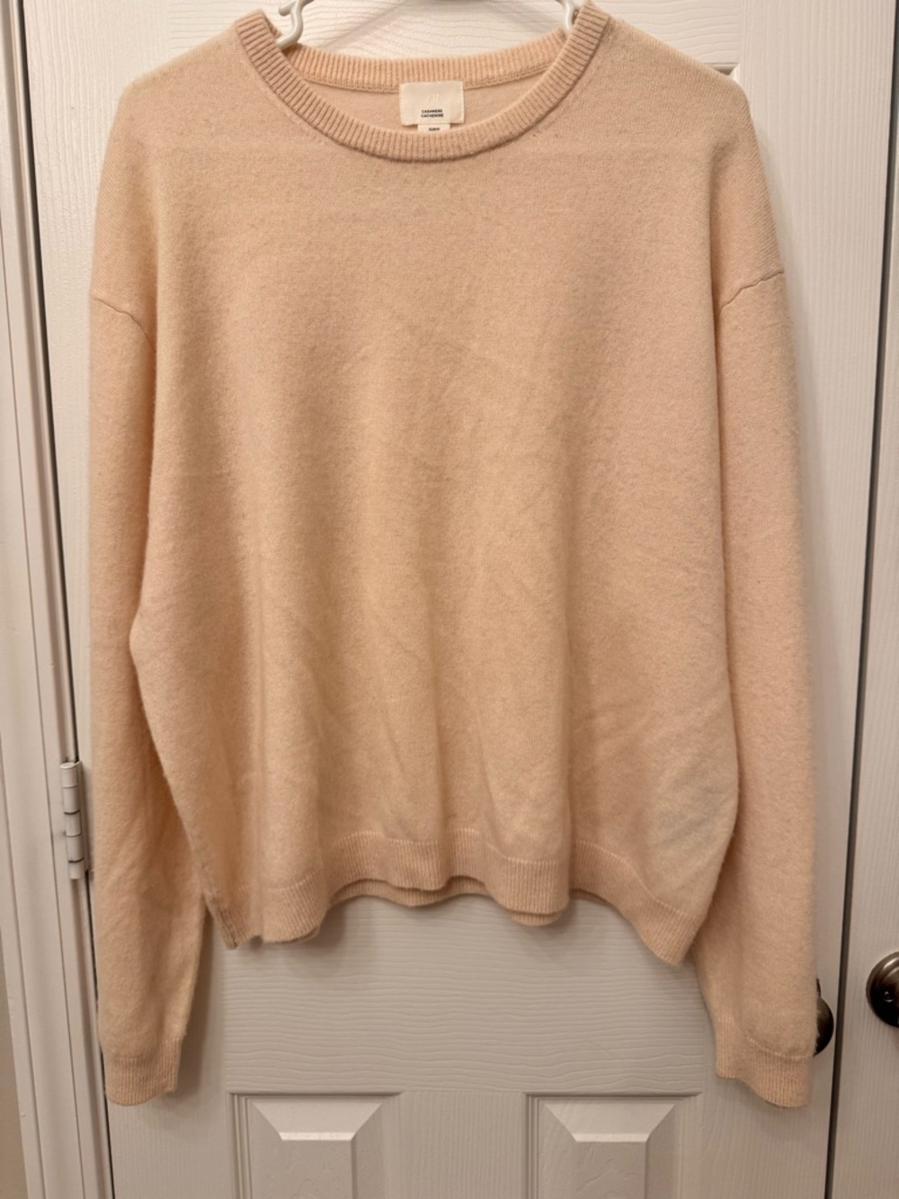 H&M Cashmere Women's Crewneck Sweater in Light Beige